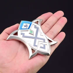 Fantasy Link Royal Guard's Shield - Premium Metal Ornament Collectible 10cm (Zora Silver Shield)