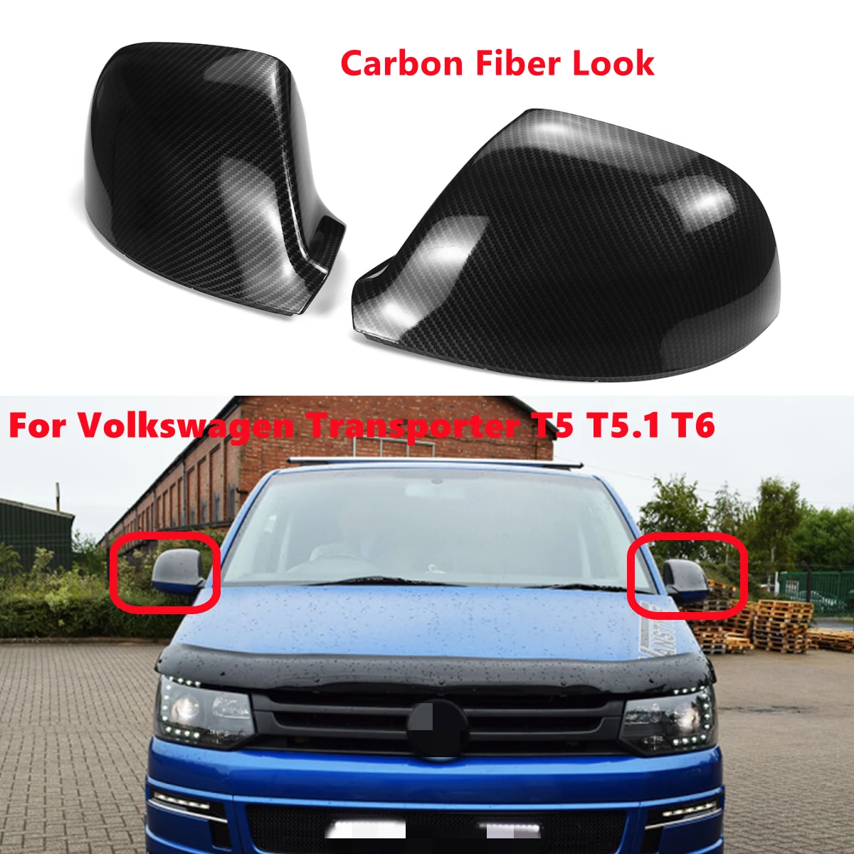 CarRearViewRearviewSideWingMirrorReplacementCoverCapForVW