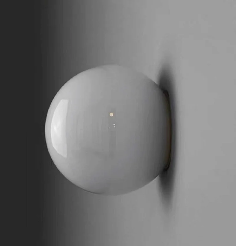 LED Sphere Glass Wall Lamp Minimalist Designer Living Room Background Wall Lamp Bathroom Sphere Bedroom Bedside