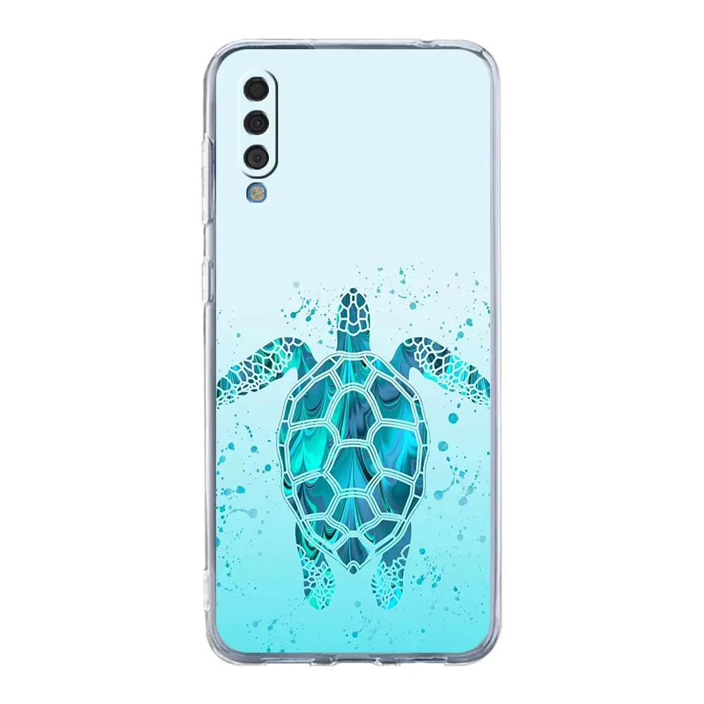 Lovely Cartoon Sea Turtle Ocean Blue Phone Case
