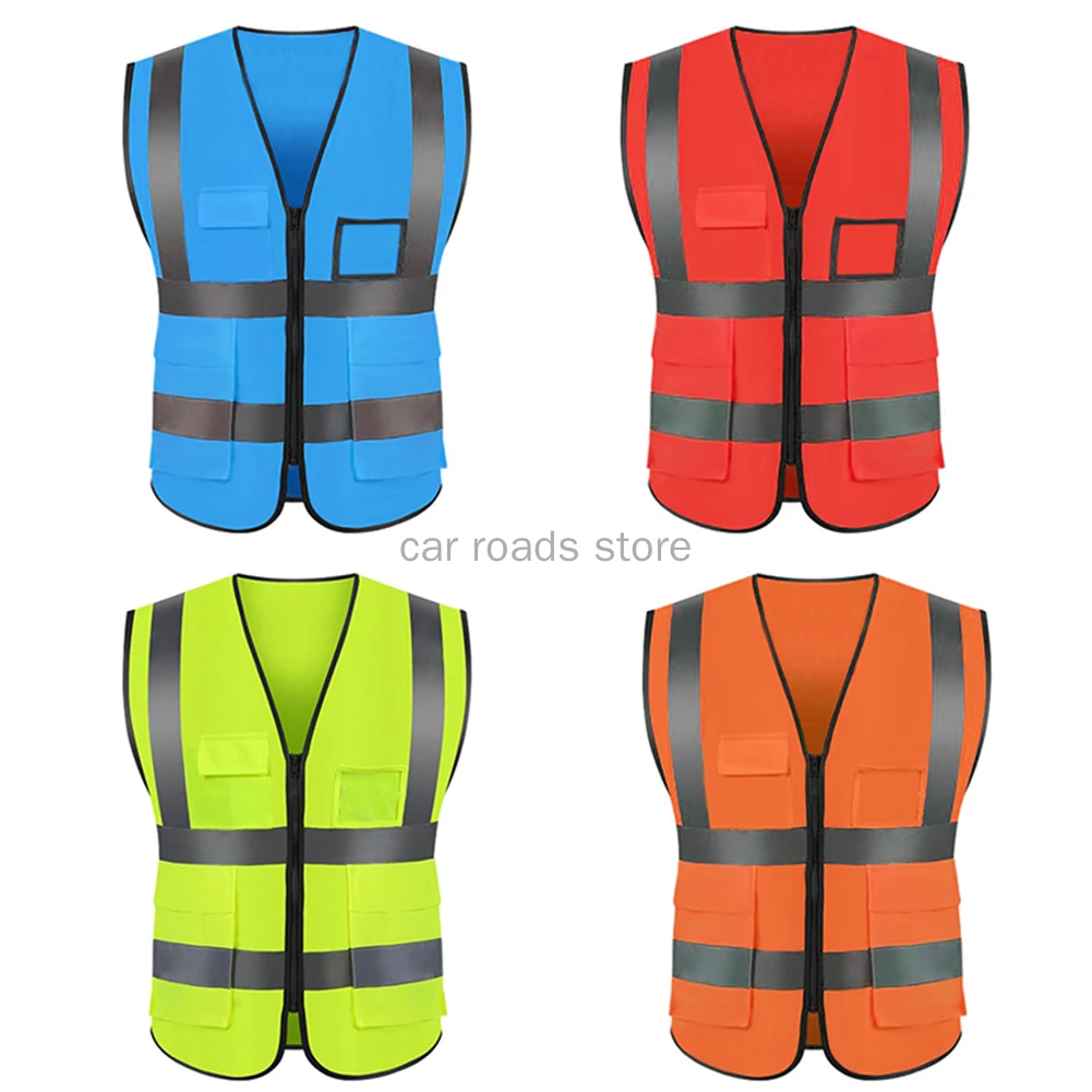 

High Visibility Road Working Reflective Vest Outdoor Motorcycle Cycling Safety Waistcoat Clothing Reflective Jacket