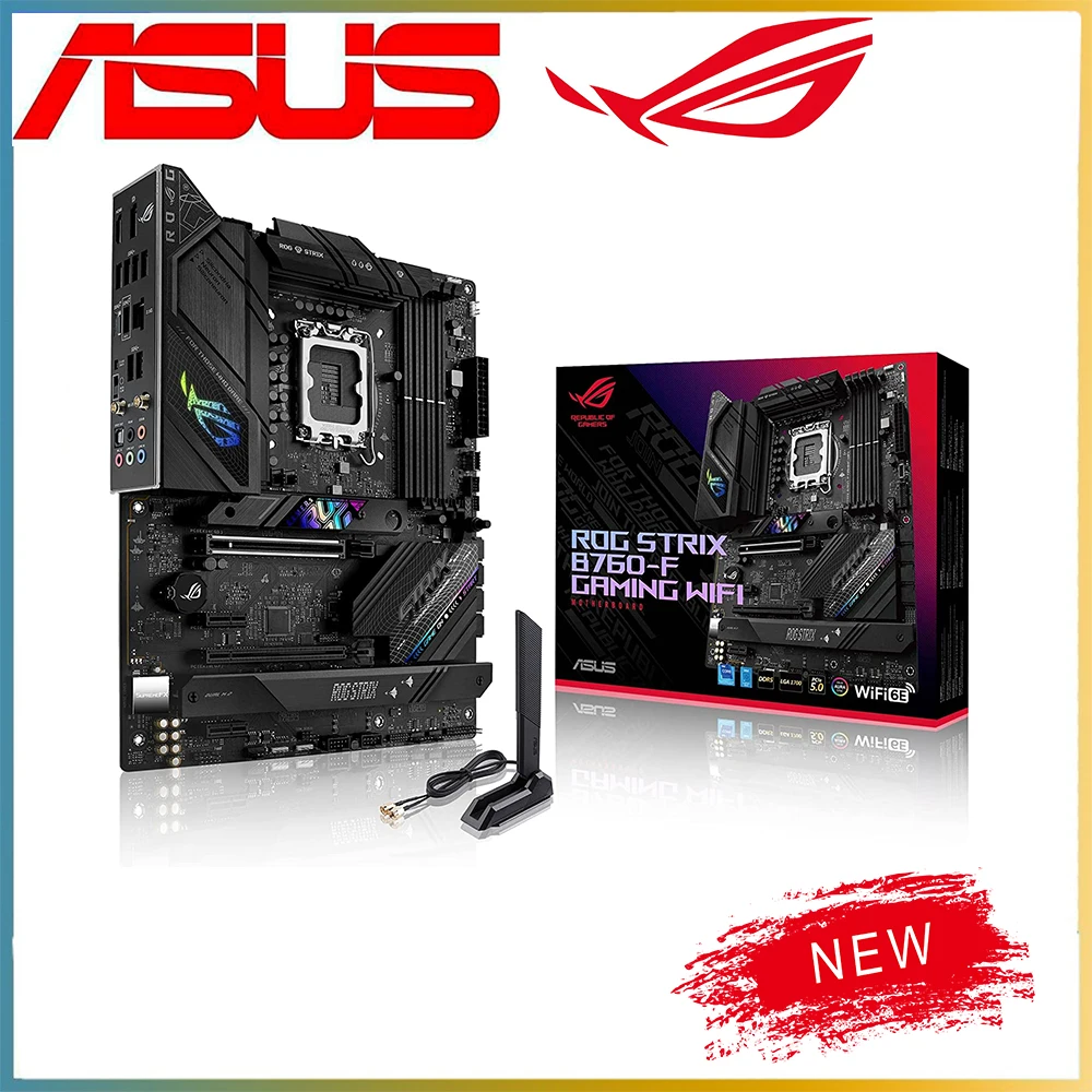 

Новый B760F для ASUS ROG STRIX B760-F GAMING WIFI для Intel B760 LGA 1700 материнская плата для компьютера Socket LGA1700 десктопная материнская плата
