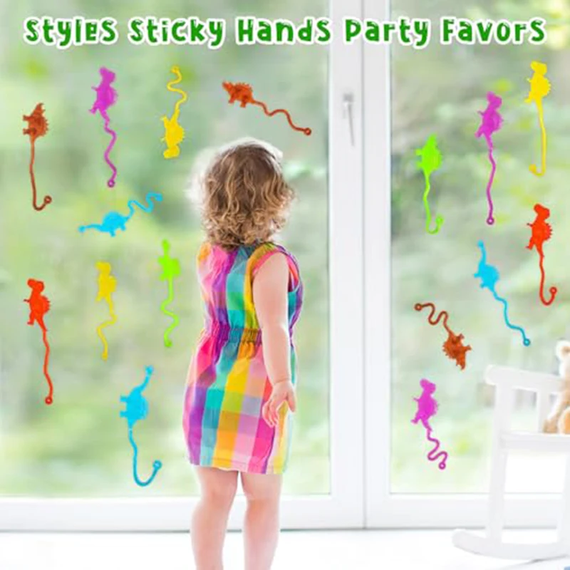 10/30/50PCS Sticky Dinosaur For Kids Party Favor Stretchy Stress Relief Fidget Toys Classroom Prizes Guest Gifts Goodie Bag Fill