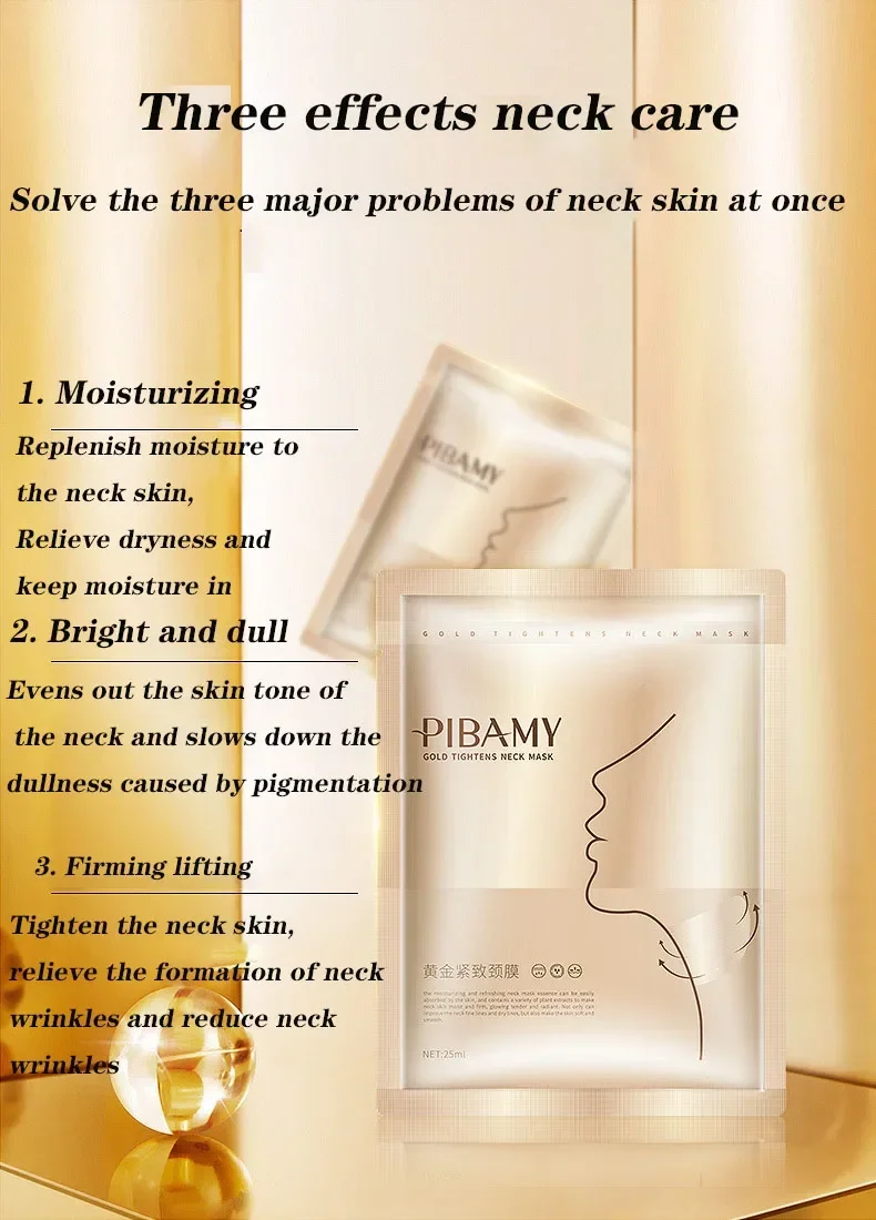 Gold Firming Neck Mask - Moisturizing Anti-Aging Skincare