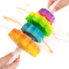 Stacking Toy for Kids Spinning Rainbow Gears Toddler Montessori Educational Sensory Toy Motor Skills Stacking Tower Kids Gifts 3