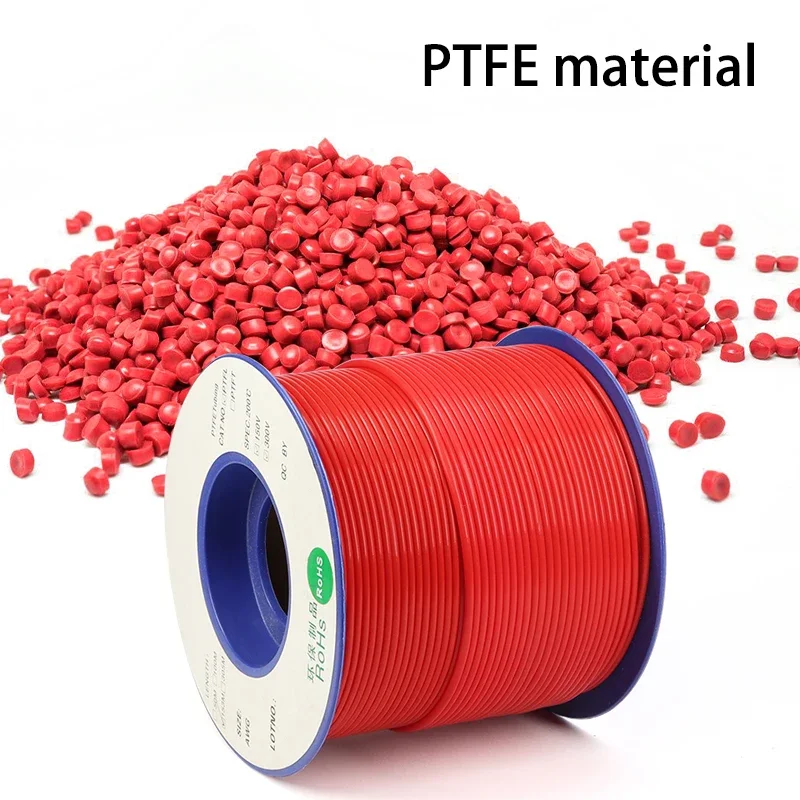 Red PTFE Tube 2.5KV 150V 30L-0L F46 Insulated Capillary Heat Protector Transmit Hose Rigid Temperature Corrosion Resistant PTFE Tube