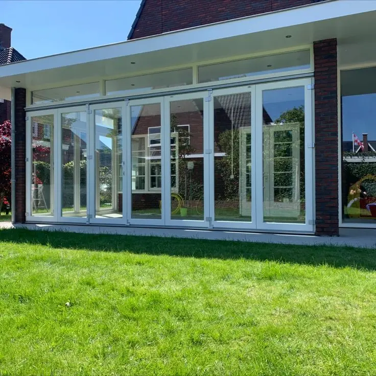 DN Modern Aluminum Folding Door High Strength Aluminum Alloy Rust Proof and Durable Perfect for Home Office Balcony Bifold Doors