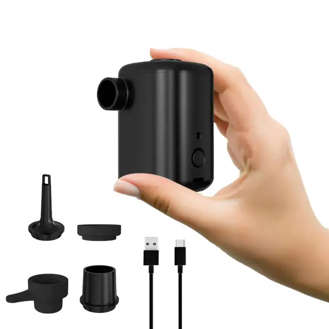 Portable Air Pump Electric USB Type-c with 1500mAh Rechargeable Battery Inflator Household Bed Mattress Swim Pool Air Floats 2