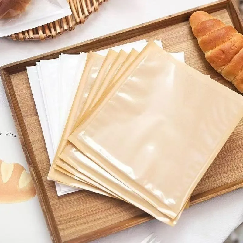 100PCS Kraft Paper Bakery Bags with Clear Window, Greaseproof and Heat Resistant Packag... - SKU KPBB2220 - UGI Packaging