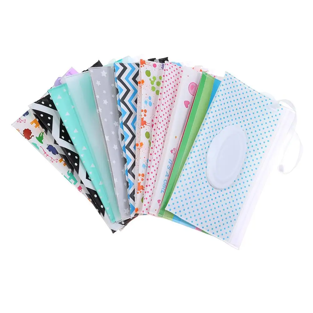 Useful Flip Cover Wet Wipes Bag Stroller Accessories Portable Snap-Strap Tissue Box Napkin Storage Boxes Cosmetic Pouch