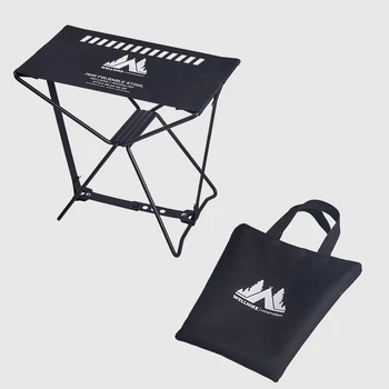 Foldable Fishing Stool Waterproof Mini Camping Stool High Load-Bearing Collapsible Travel Stool for Hiking Backpacking 2
