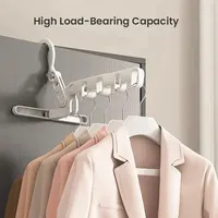 Portable Foldable Travel Hanger Folding Clothes Drying Rack Travel Hangers Hanging Rack with 5 Holes for Hotel Camping Travel 2