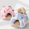 Winter Warm Print Pet Product Small Animal Pet Hamster House Sleeping Bed Cartoon Golden Bear Bird Rabbit Rat Parrot Cotton Nest 1