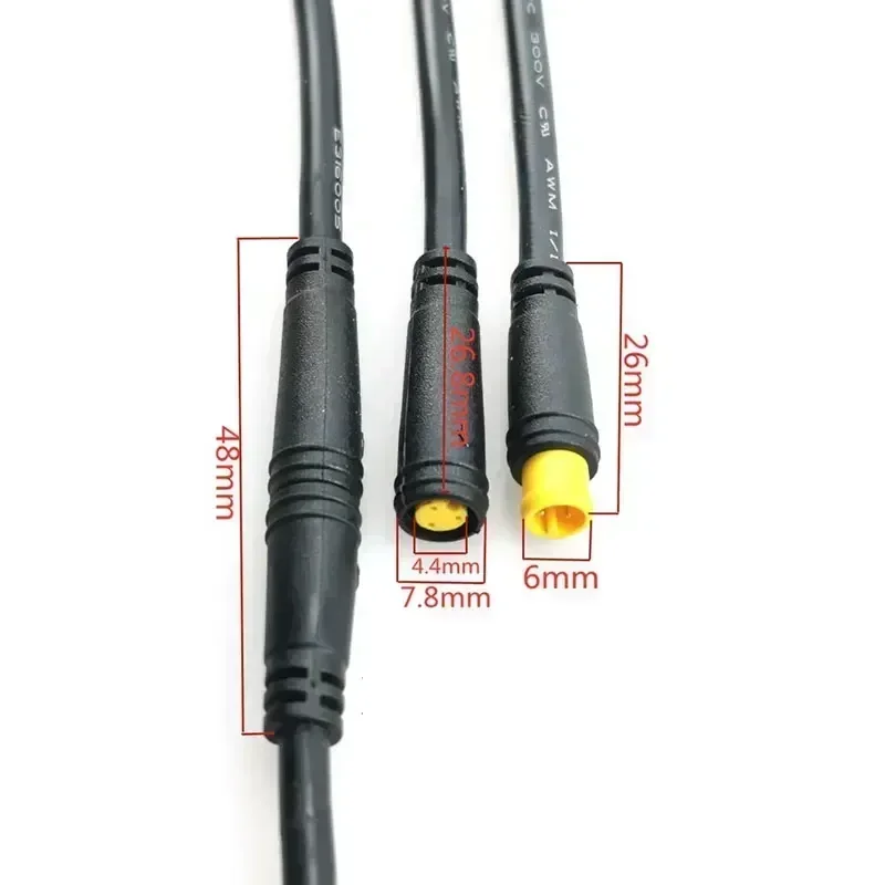 5 Connettori Impermeabili 2 Poli IP65 – Cavo 20 Cm, Maschio-Femmina, Per Bici E Sensori