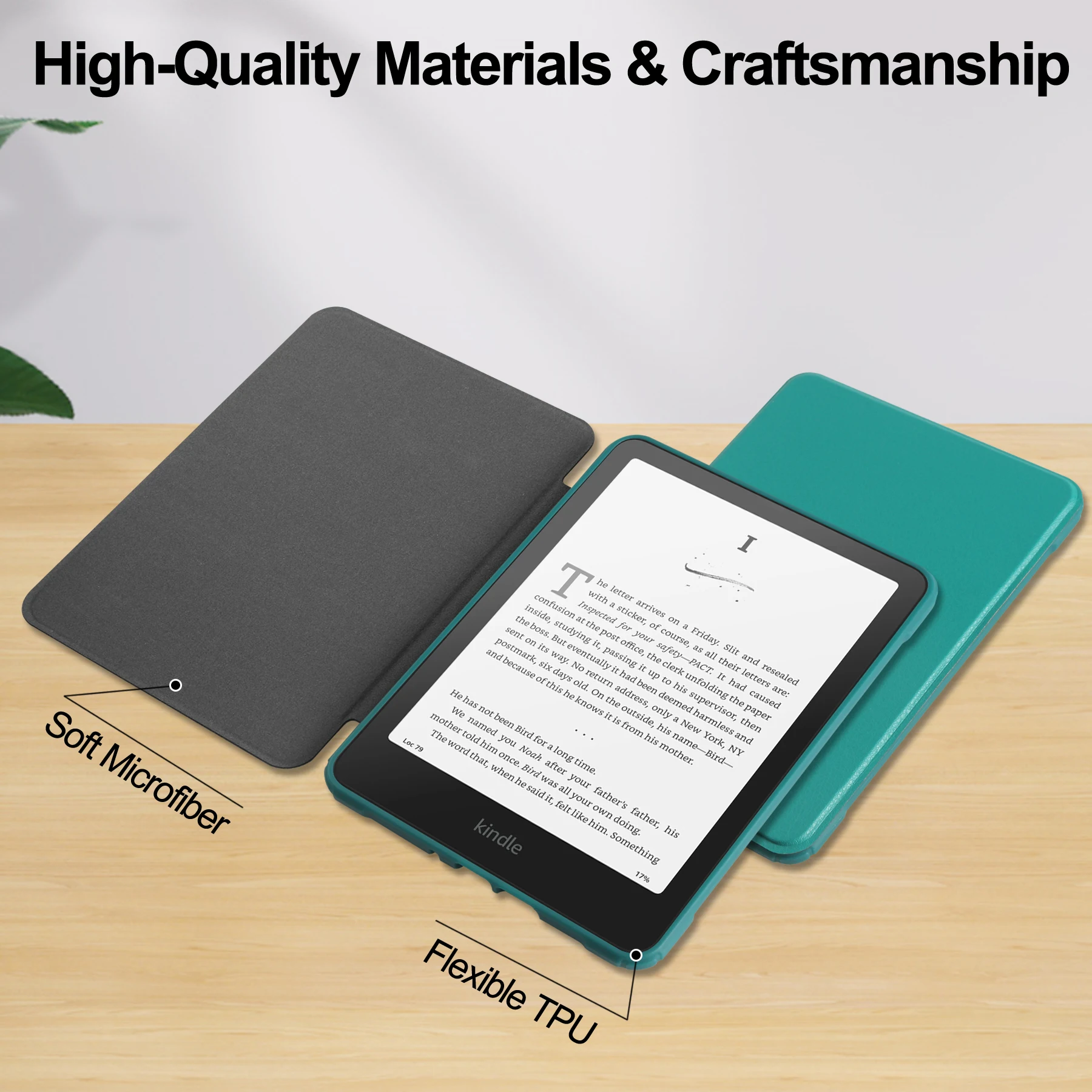 Premium Magnetic PU Leather Kindle Case - Auto Wake/Sleep Feature
