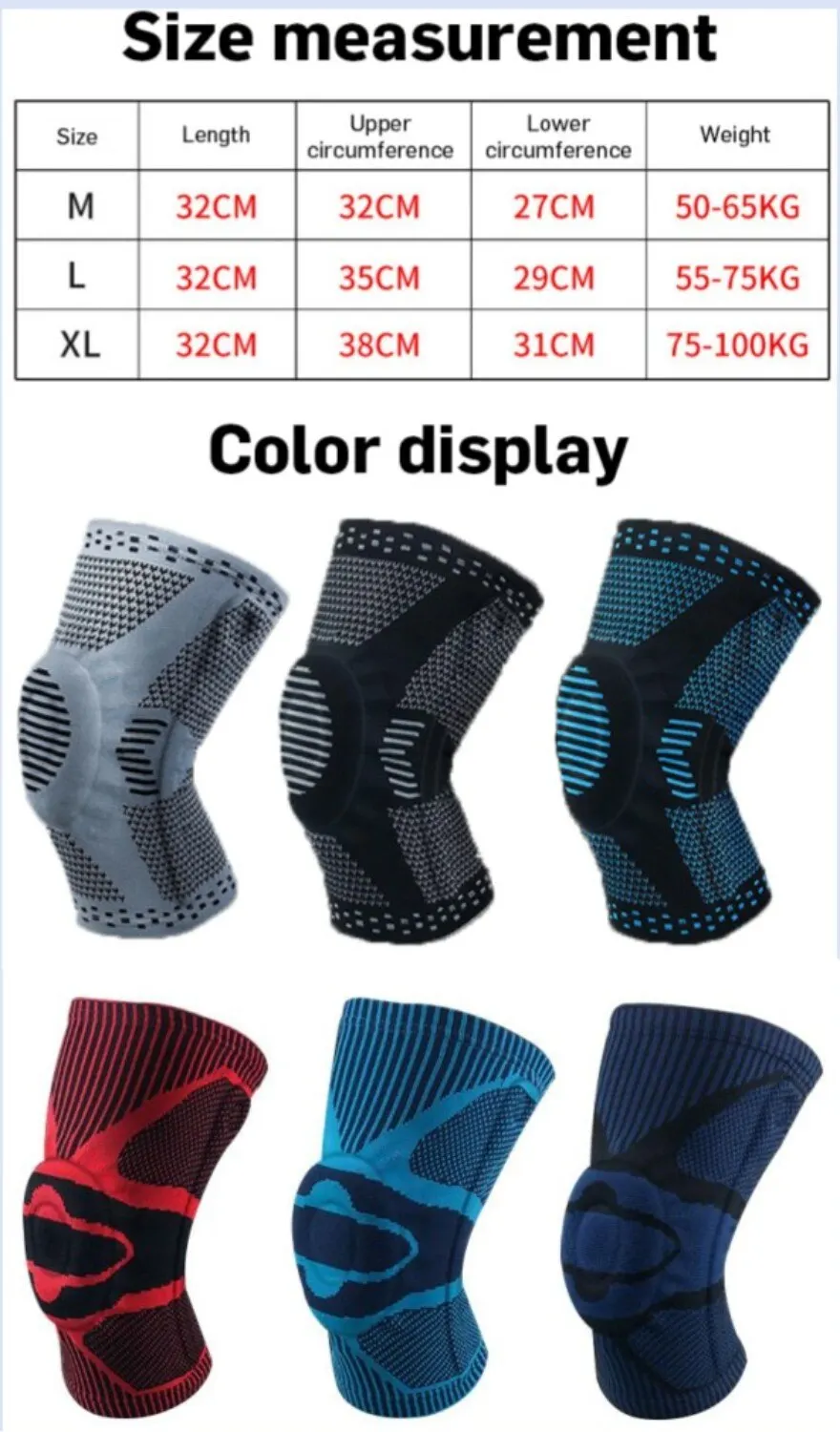 Knee Brace Knee Wraps 1PC Knee Braces for Knee Pain Relief With Side Stabilizers Gel Pads For Meniscus Tear Joint Pain Injury Recovery Unisex