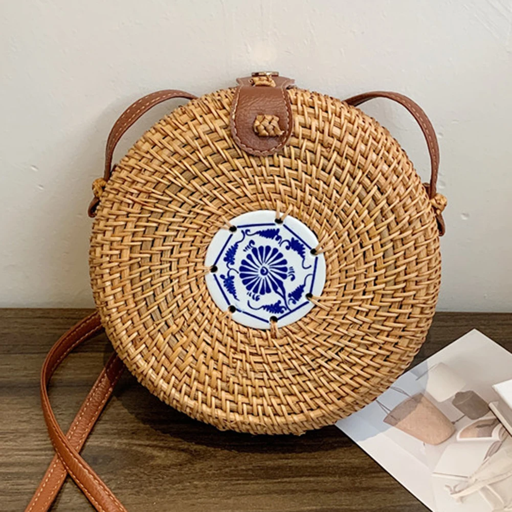 Round Rattan Bag Bali Bag Straw Bag Woven Shoulder Bag Boho Summer Bag  Bohemian Crossbody Purse Christmas Gifts Beach Bag - Etsy | Rattan bag,  Round straw bag, Purses crossbody