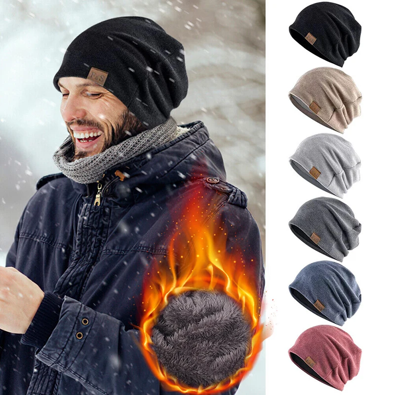 1PCS Winter Warm Fleece Camping Hats For Men Beanie Baggy Wool Ski Cap +  Scarf Windproof Hat Letter Knitted Caps Dropshipping - AliExpress