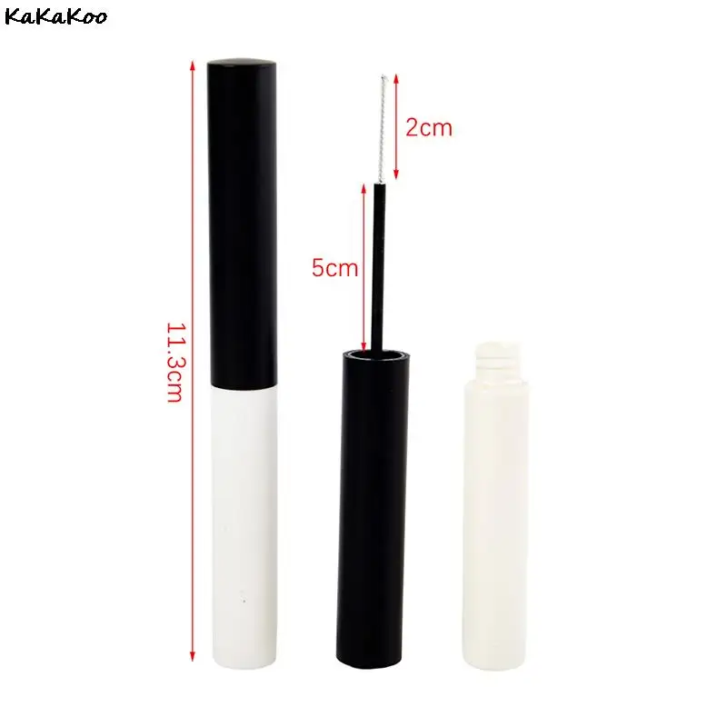 5Pcs 5ML Empty Mascara Tubes Makeup Packaging Cosmetic Sample Container Refillable Plastic Bottle With Eyelash Brush Stick
