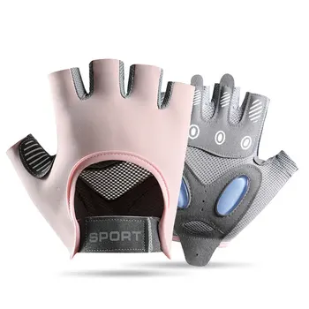 Fitness Cycling Gloves, Men Women Anti Slip Shock-Absorbing Ice Silk Gym Gloves Summer Breathable Yoga Sports Train Gloves