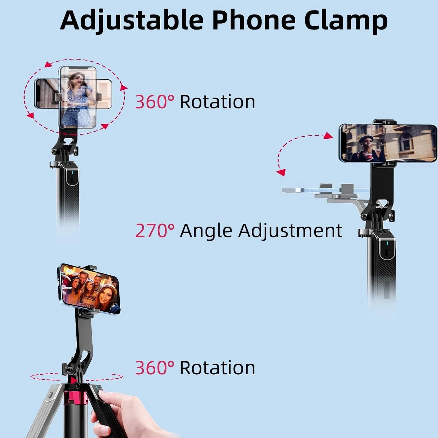 Enhanced Tripod with Wireless Remote - Portable Adjustable Stand for Live Streaming and Vlogging