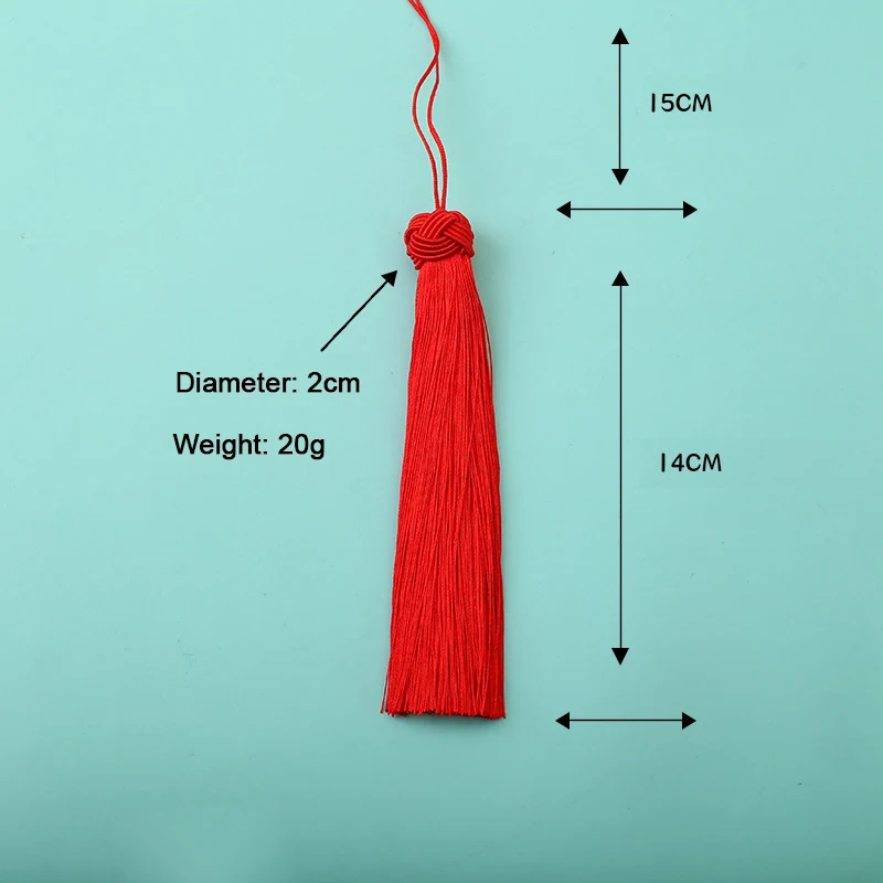 Description Picture 4 of item5 Pcs Crafts Tassels 15cm Polyester Tassels Silky Floss Bookmark Tassels with Pineapple Cap for DIY Jewelry Making Accessories