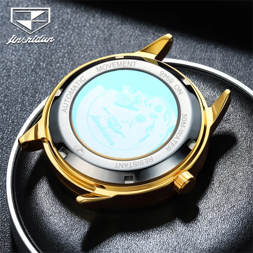 jsdun 8948 business automatic men's watches luxury roman scale diamond 50m waterproof luminous stainless steel mechanical watch JSDUN 8948 Business Automatic Men's Watches Luxury Roman Scale Diamond 50M Waterproof Luminous Stainless Steel Mechanical Watch 3
