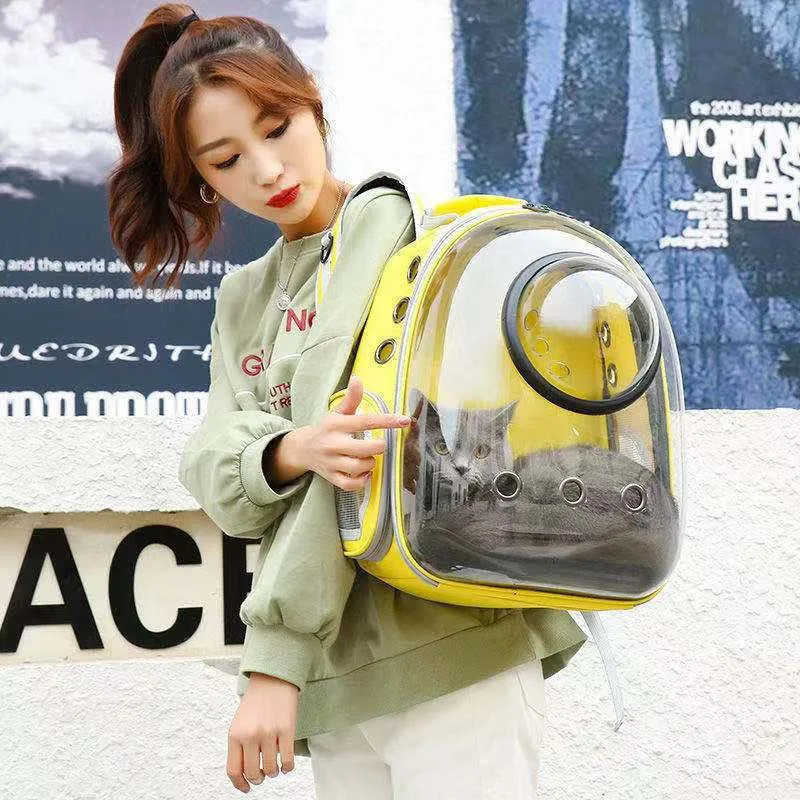 cat bag carrier Backpack Mesh camouflage outdoor travel product Breathable shoulder handling Waterproof Spacecraft Bubble