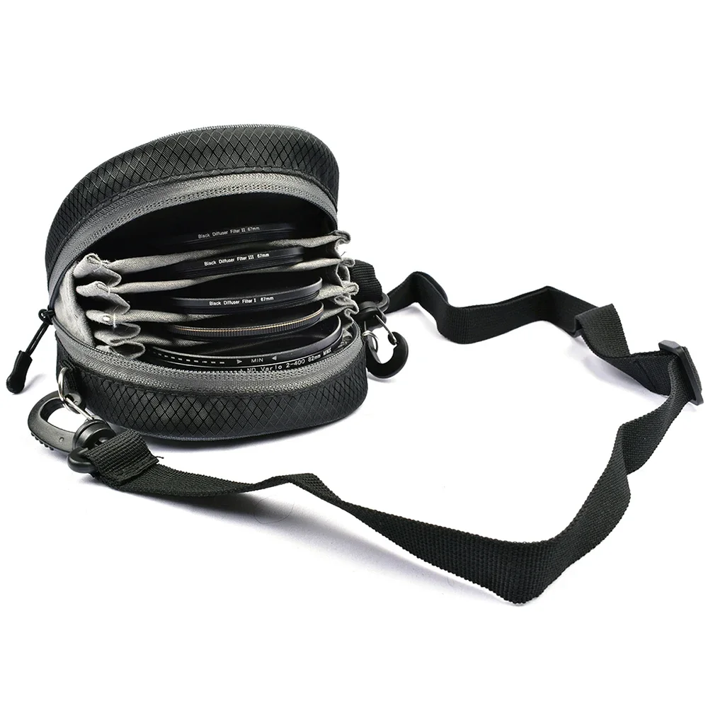 Portable Camera Filter Bag Dustproof Camera Lens Filter Bag Filter Pouch Shoulde