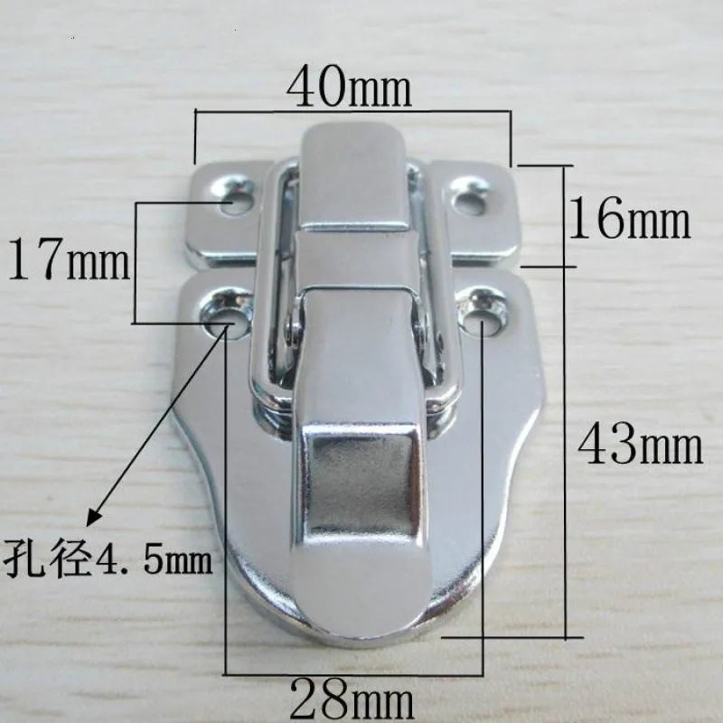 2/10pc Vintage Jewelry Wood Box Hasps Drawer Latches Decorative Suitcases Hasp Latch Buckle Clasp Furniture Hardware 40*60MM