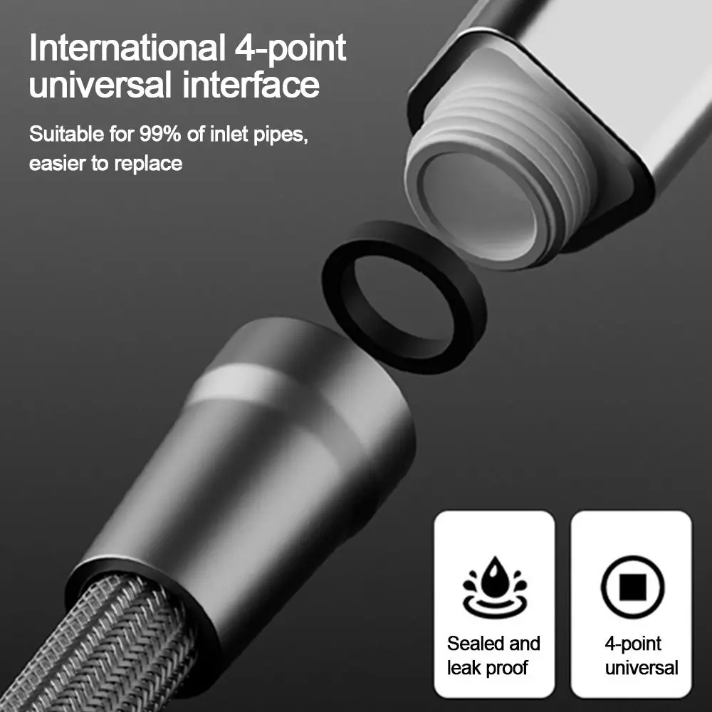 Useful Handheld Shower Hose Anti Winding Universal Interface Shower Tube Flexible Bath Shower Nylon Pipe Bathroom Accessories