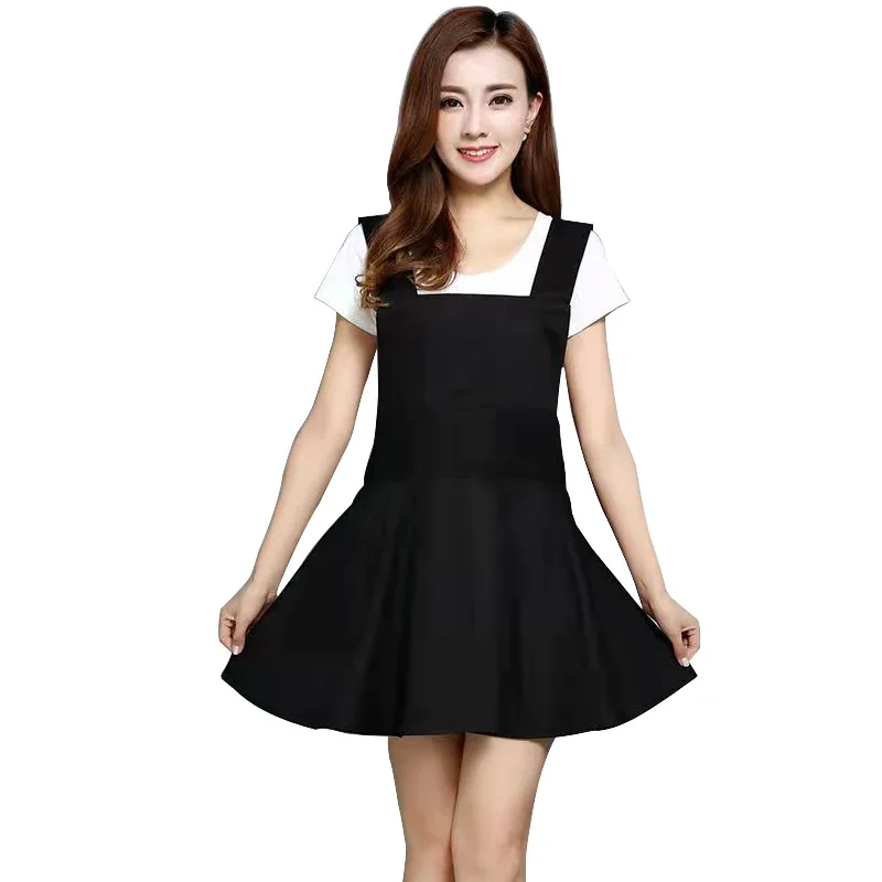 services Household Cleaning Kitchen Cooking Sleeveless Apron Dress Style Korean Fashion Coffee Flower Shop Services Pinafore Salon Nail