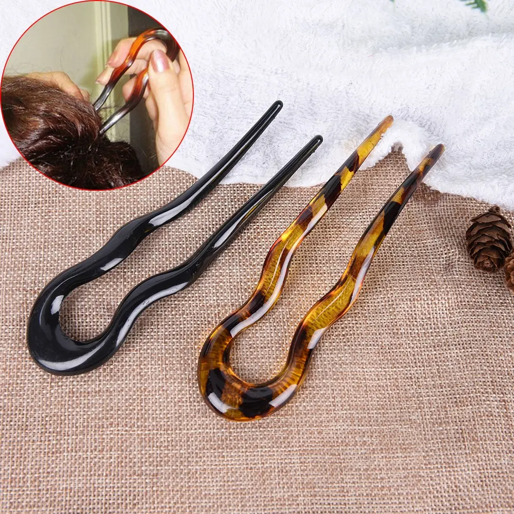 

U Shape Traditional Resin Hair Pin Stick Original Retro Women Lady New