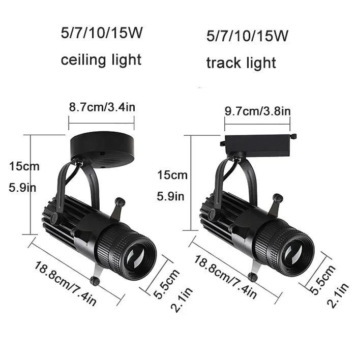 20W Graphics Cut Light 5W 10W 15W LED track Spotlights Adjustable Square Shape Painting Lamp for Museum Art Gallery Church
