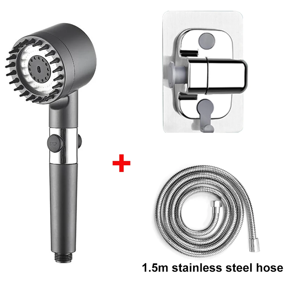 High-Pressure Water-Saving Handheld Showerhead with Multi-Mode Massage and Filter System