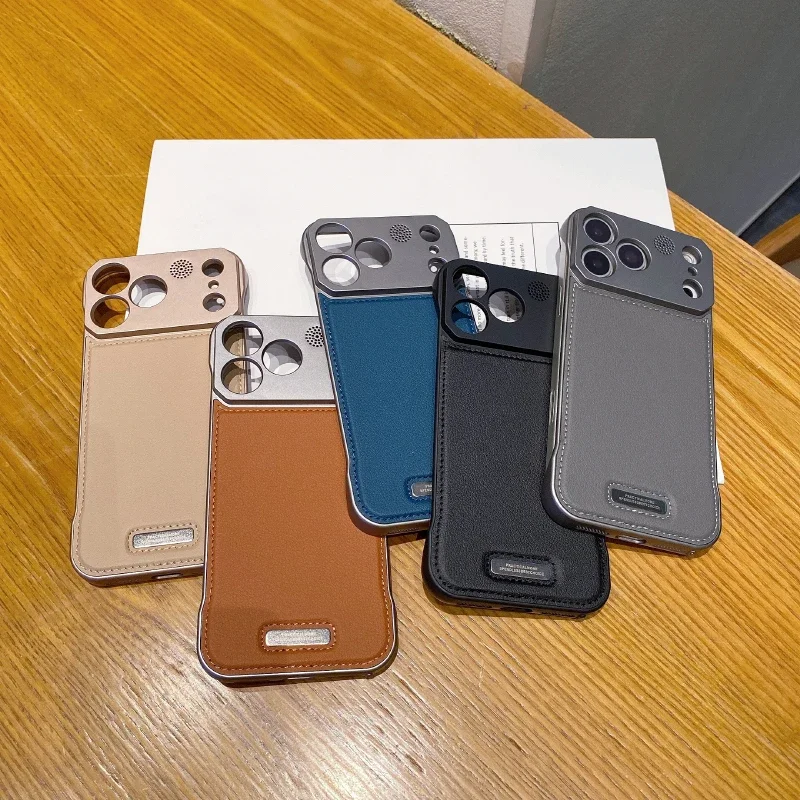 Magsafe Magnetic Frameless Leather Case with Wireless Charging and Heat-Resistant Bumper