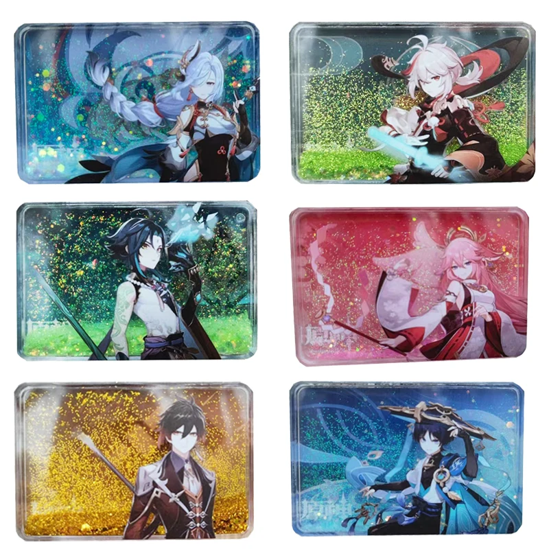 

Genshin Impact PVC Cards Anime Game Collection Pack Booster Box Rare SSR Surrounding Table Toys For Family Children Gift