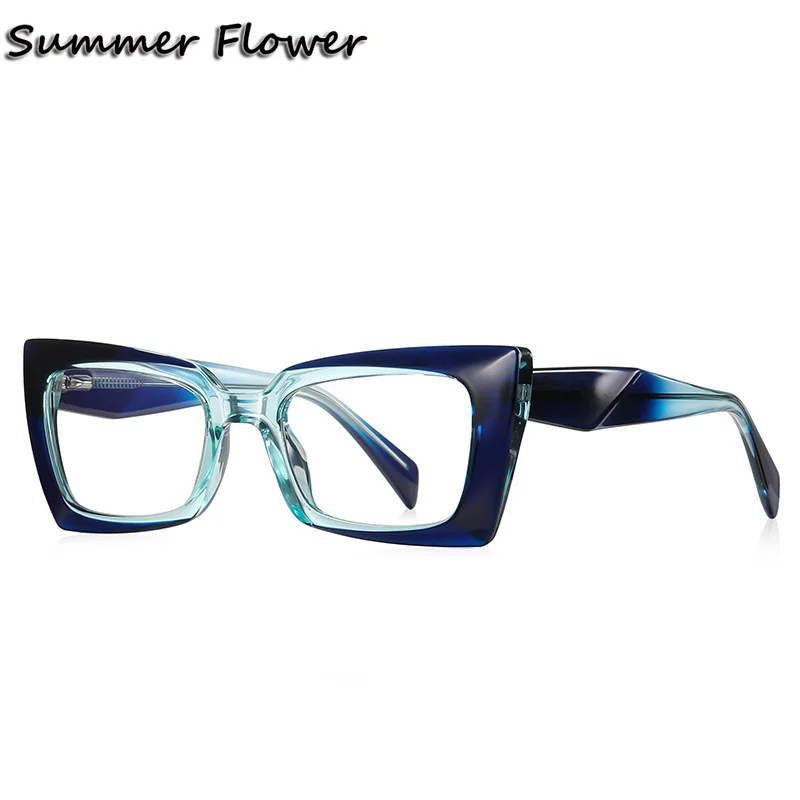 Rectangle Glasses Frame Women Fashion Designer Optical Glasses Lenses ...
