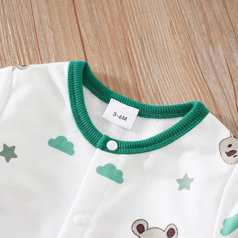 2pcs Infant's Bunny Koala Print 0-24M Bodysuit Spring and Autumn Comfy Long Sleeve Onesie Baby Boy's Clothing As Gift baby jumpsuit