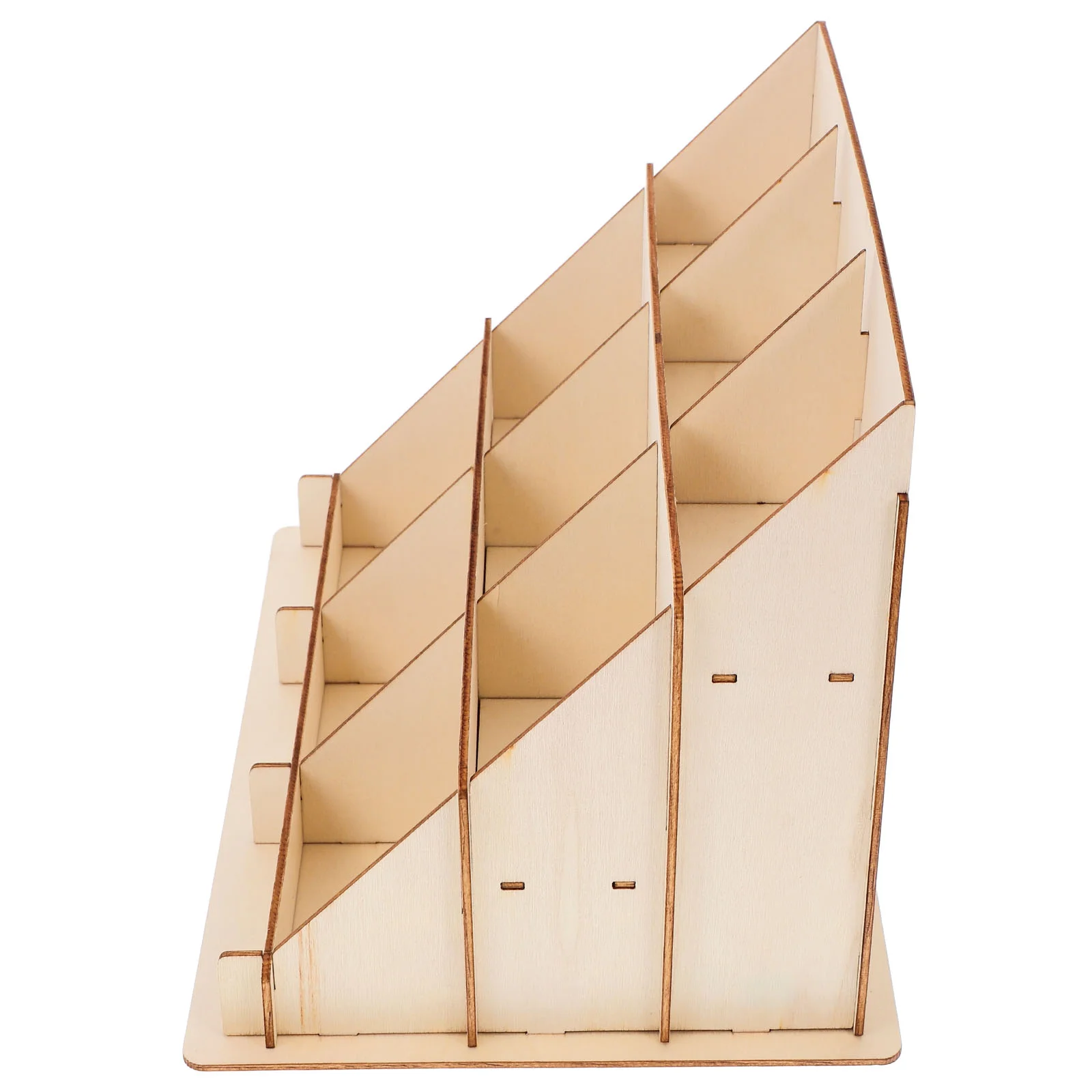 Wooden Card Display Stand Retail Racks Postcard Shelf Business Cards Wood Construction Spacious Design Material