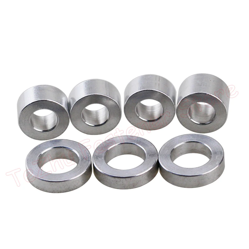 I.D 7mm 9mm 10mm 12mm 304 Stainless Steel Bushing Washer Round Hollow Unthreaded Standoff Spacer Gasket(9x12x5mm (10pcs