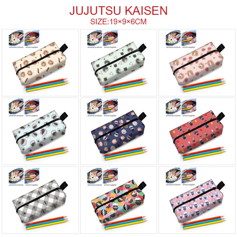 

Jujutsu Kaisen Pencil Case Cartoon High-capacity Student Zipper Portable Penbag Boys Makeupbag Cosmetic Stationery Bags