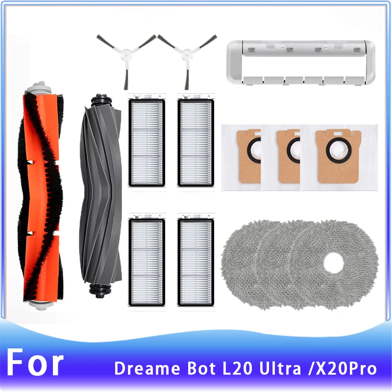 

Dreame Bot L20 Ultra / X20 Pro Accessories Main Side Brush Hepa Filter Mop Dust Bag Robot Vacuum Cleaner Replacement Parts