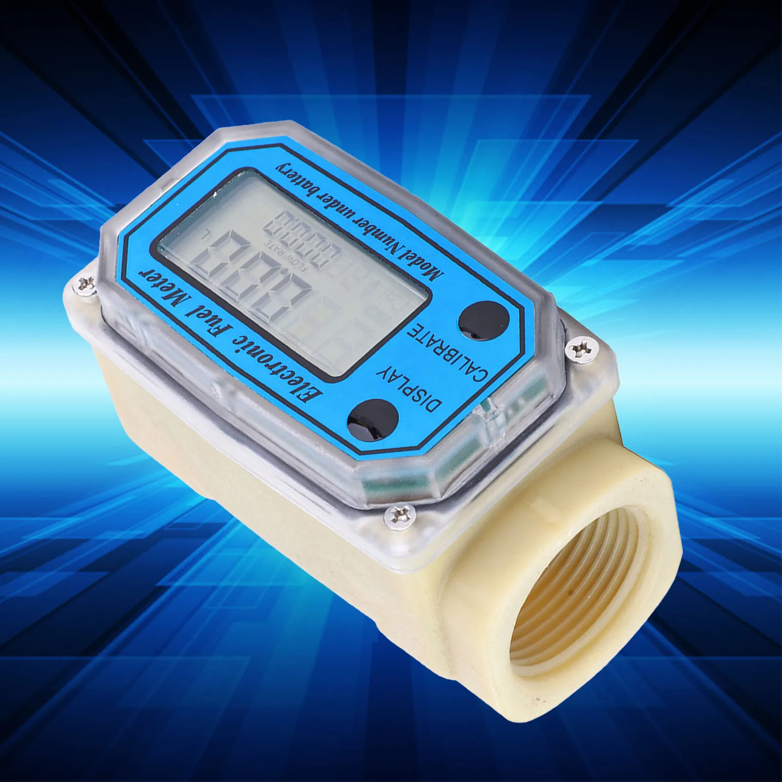 Diesel Flowmeter Mini Digital Turbine Flowmeter Diesel Fuel Meter 0‑90L/min 25‑150L/min 35‑250L/min 1" NPT
