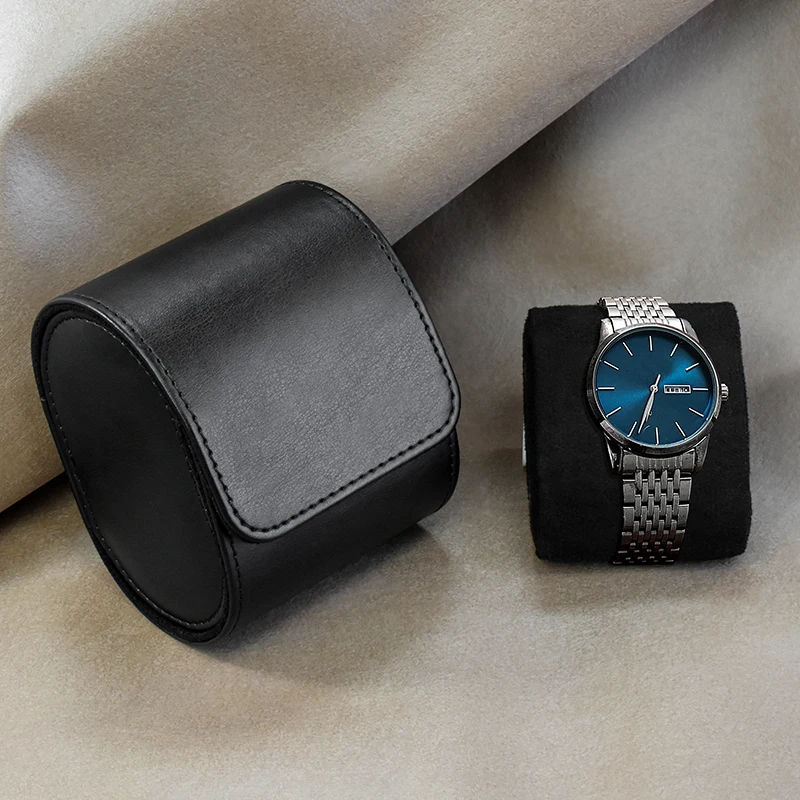 Leather Watch Box Embers 1 2 3 slots Luxury Genuine Watch Roll Storage Box Travel Case Gift Pouch