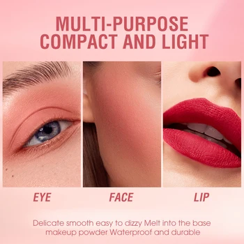 Liquid Cheek Blush Facial Nourishing Blush Gel Cream Waterproof Multi-purpose Eyes&lips Makeup Blush Stick Cosmetics with Sponge 5