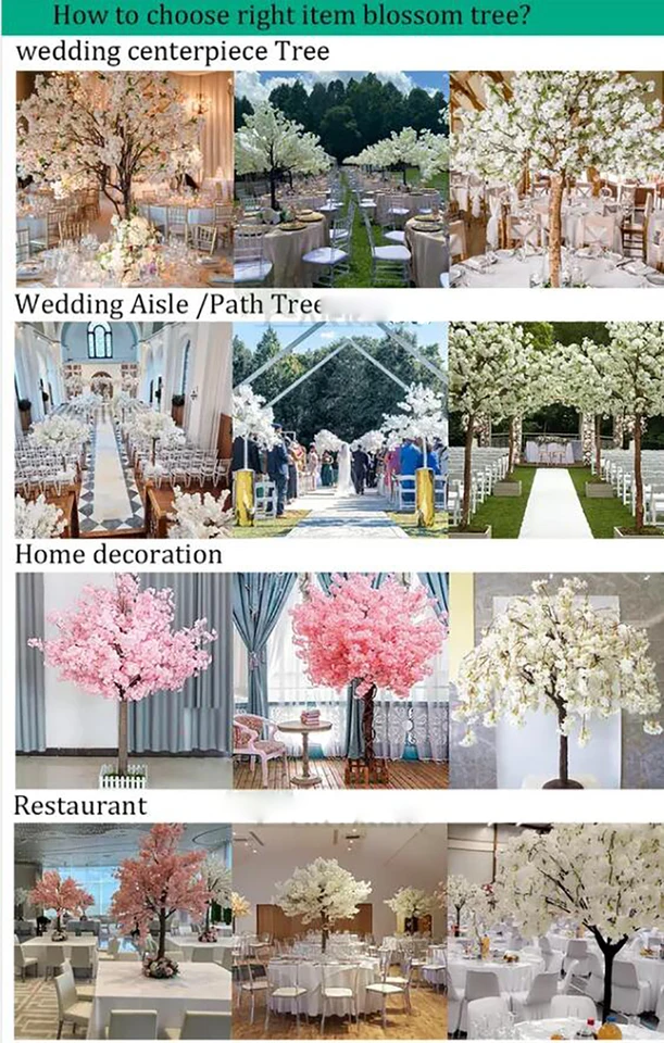 Albero Artificiale Di Ciliegio In Fiore - Simulazione Sakura Rosa, Altezza 1,8m, Per Matrimoni, Feste, Giardino E Hotel - 5