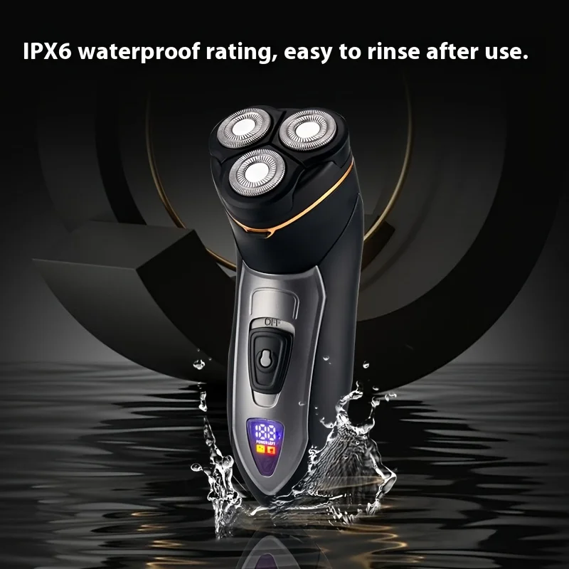 3D Floating Electric Razor Men With LED Display, Type-C Charging, Stainless Steel Blades Perfect Gift For Dad Or_voghion.com