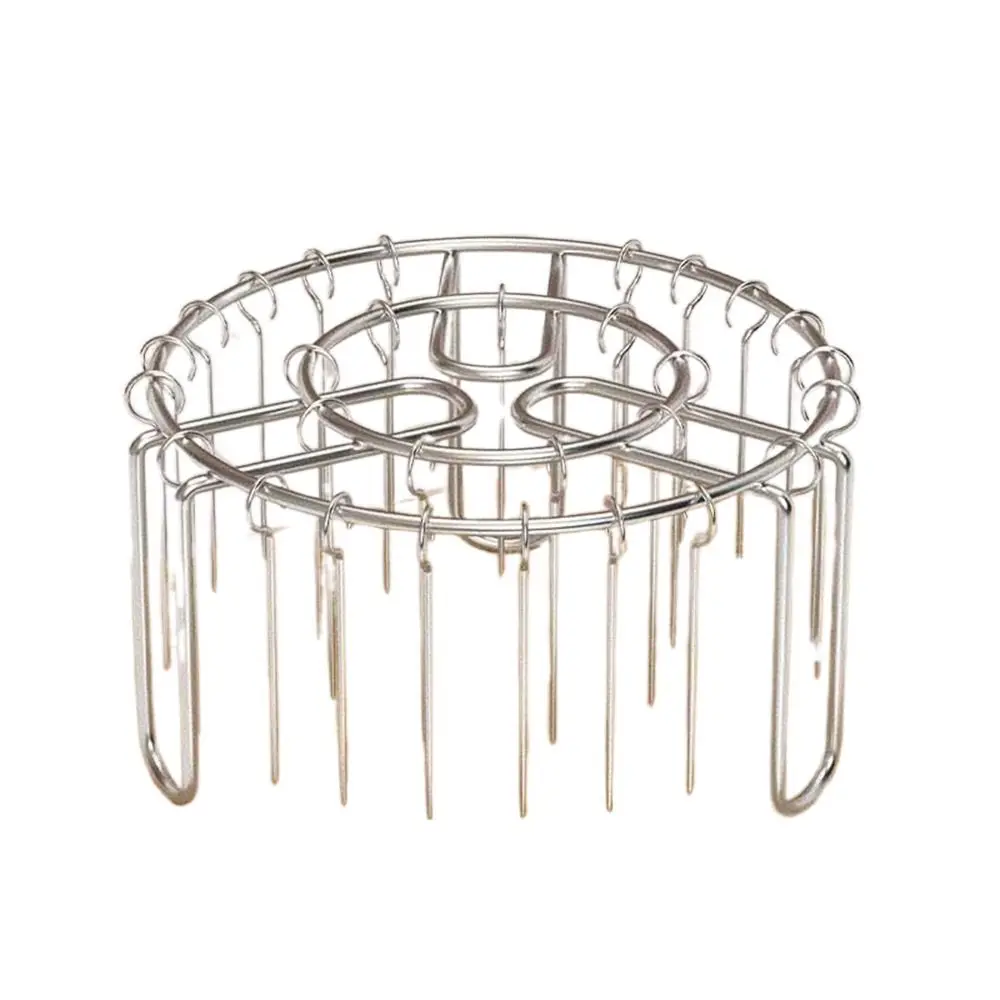 New Stainless Steel Vertical Grill Rack Detachable String Grill Skewer Holder Vertical Barbecue Skewer Bracket Baking Needle