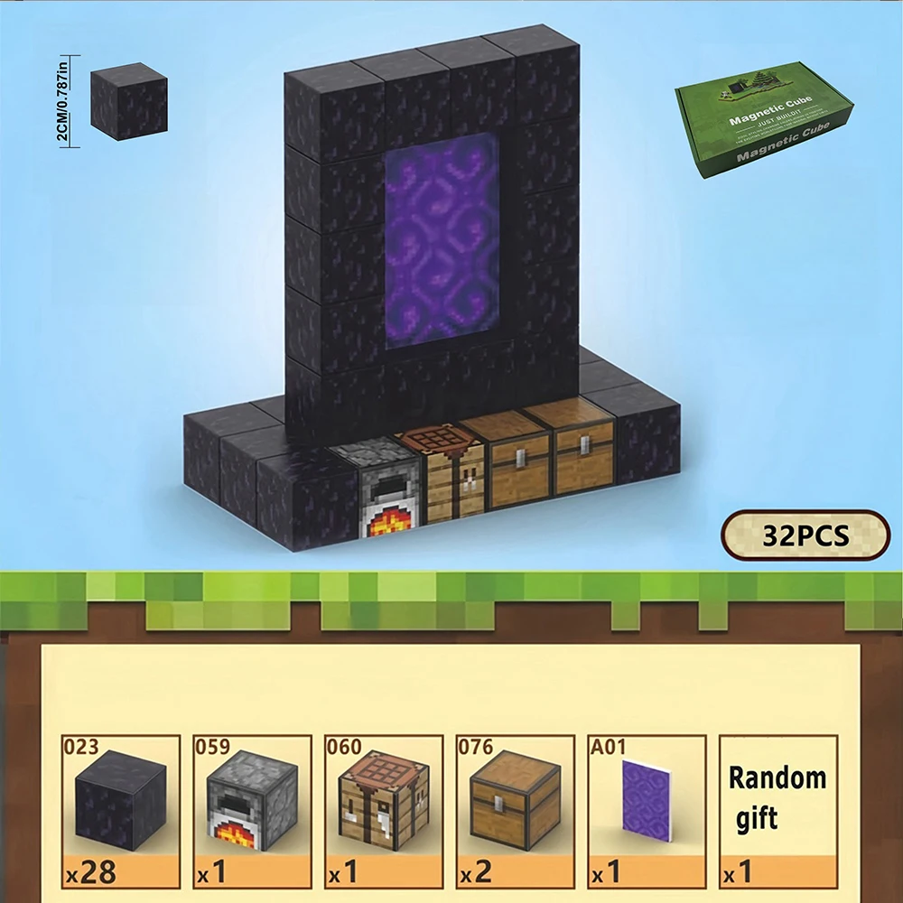 Magnetic Building Blocks Magnetic Assembly Toy New Model Set Magnetic Building Blocks Cube Construction Toys DIY Creative Hobby For Children Educational Toys Birthday Gift